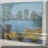 A46. Framed landscape emrboidery.